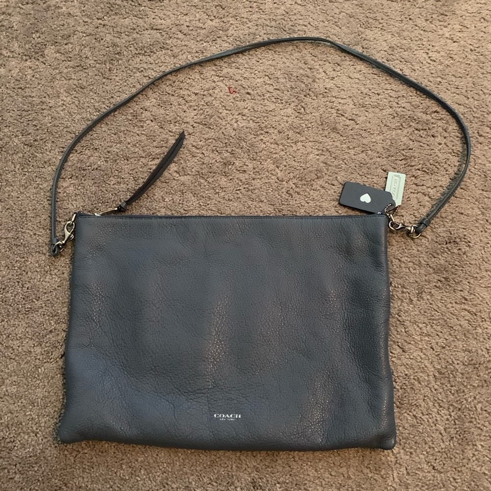 Coach Blue Crossbody (Laptop Fitting!) Purse